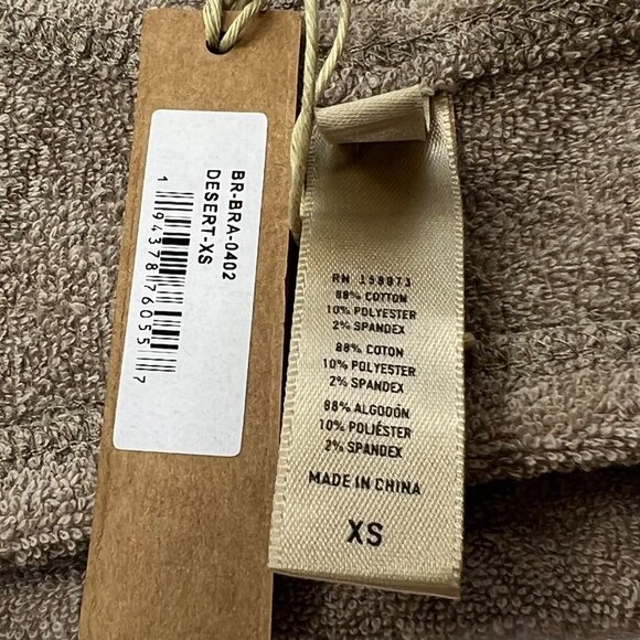 SKIMS Terry Toweling Scoop Bralette  Desert XS - Picture 7 of 9